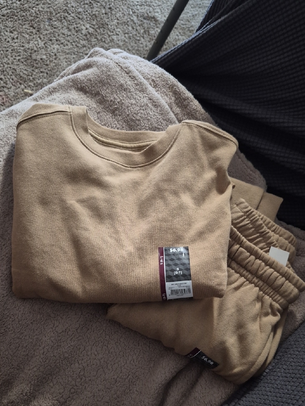 Athletic Works Tan Sweatshirt and Joggers Set